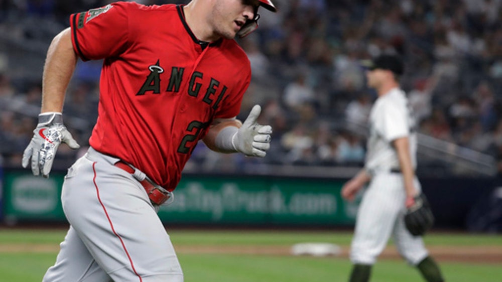 Trout HR, 3 doubles in 1st 5-hit game; Angels top Yanks 11-4