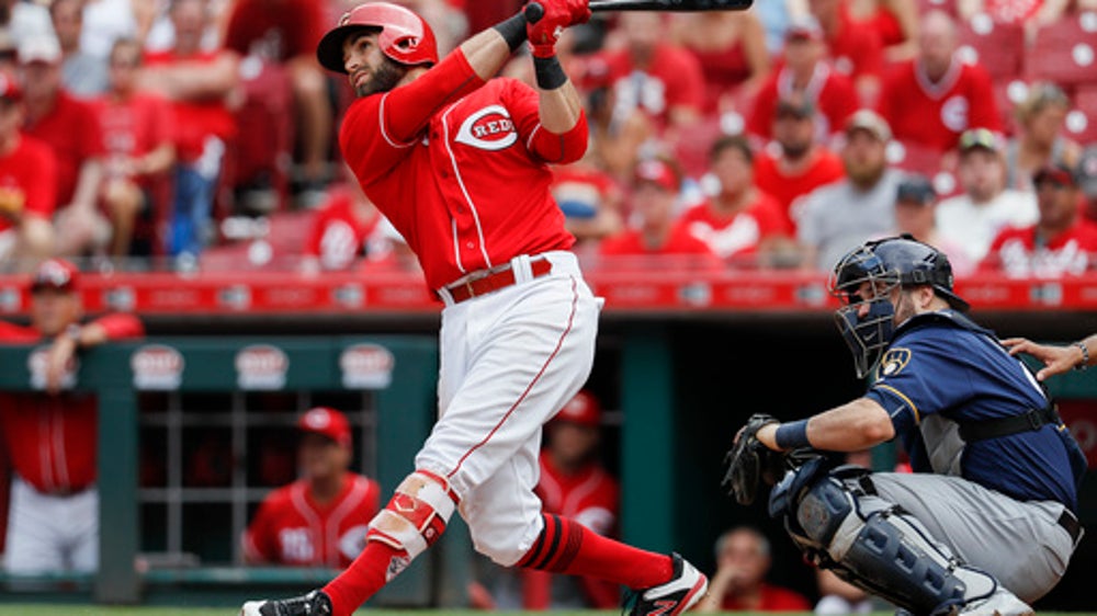 Peraza hits Reds’ latest grand slam in 8-2 win over Brewers