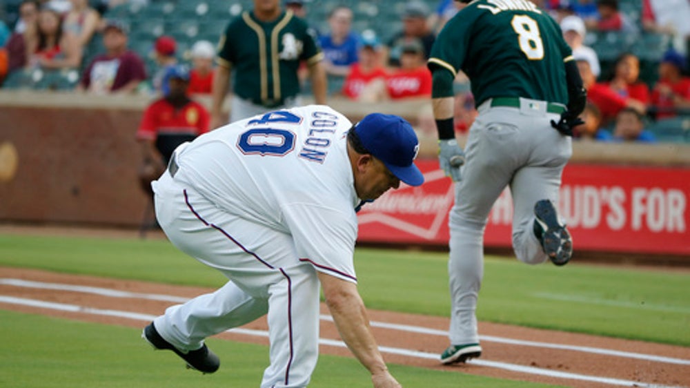 Cahill gets 1st win since April; A’s beat Colon, Rangers 7-6