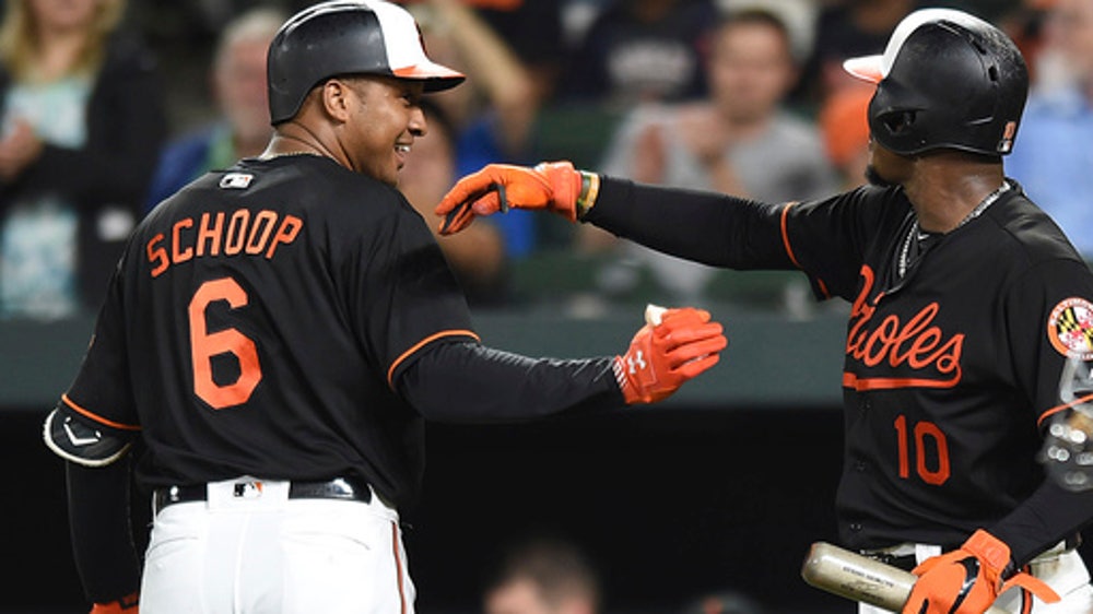 Trade-bait Jones shines as Orioles beat Archer, Rays 15-5