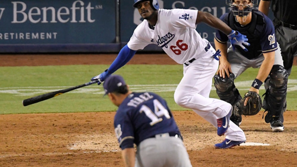 Bellinger, Pederson, Puig power Dodgers in rout of Brewers