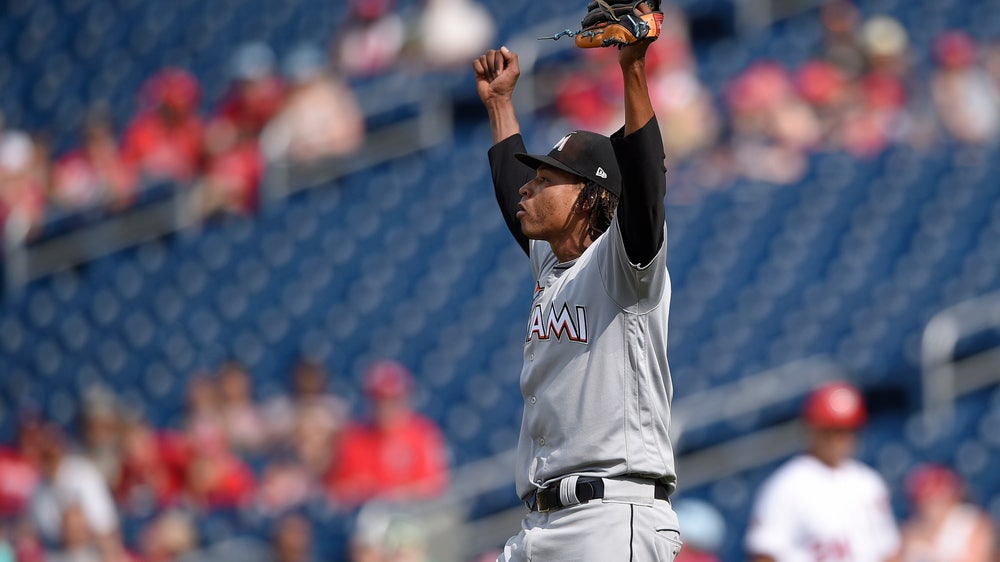 Urena throws 1st complete game, Marlins rout Nationals 12-1