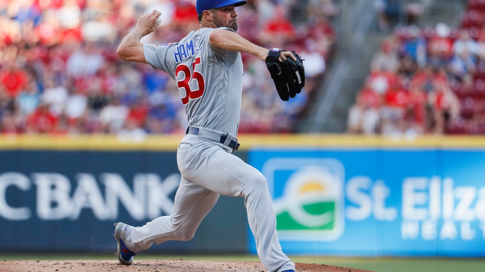 Hamels leaves after 1 inning, Reds beat Cubs 6-3 to end skid