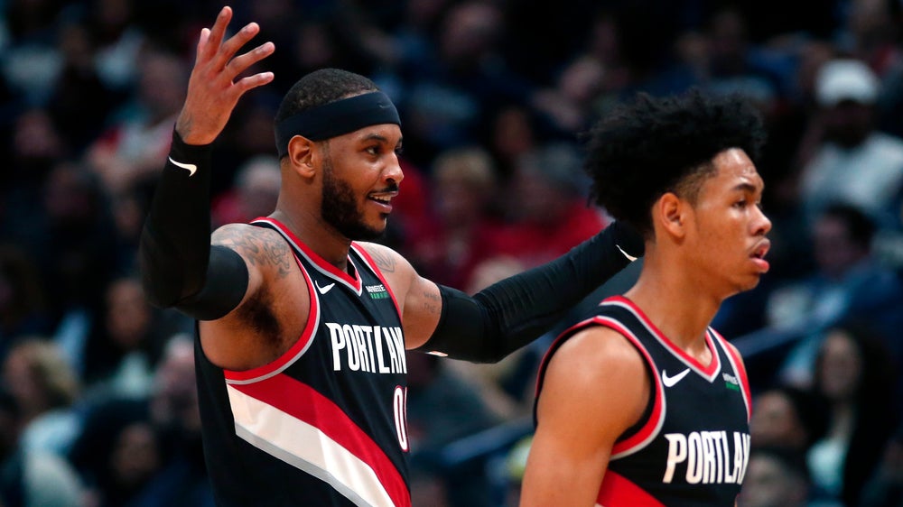 Blazers fall in New Orleans as Anthony has 10 in debut