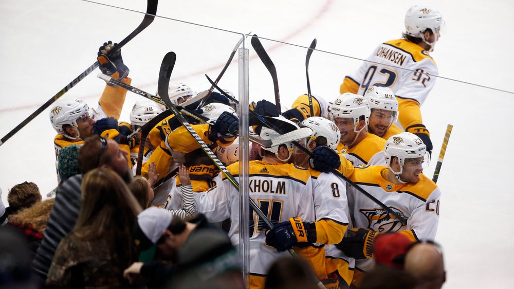 Ekholm scores in OT, Predators rally to beat Stars 5-4
