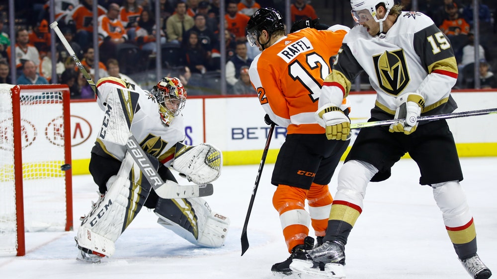 Flyers score 4 in the 2nd period, top Golden Knights 6-2