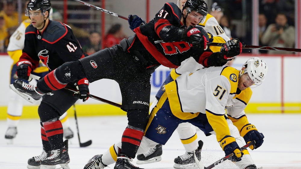 Aho leads Hurricanes past Predators 6-3