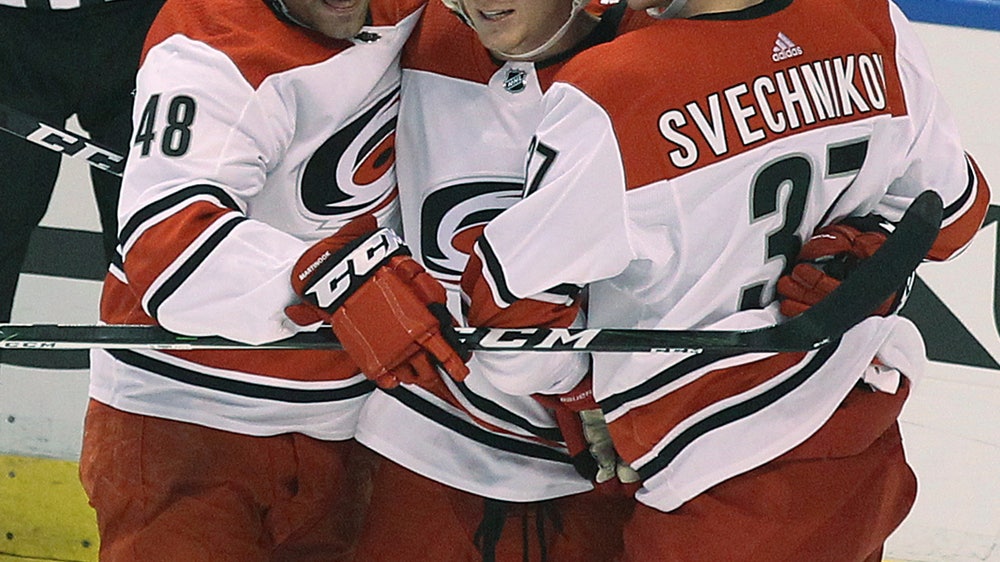 Aho scores in OT, Hurricanes beat Panthers 4-3