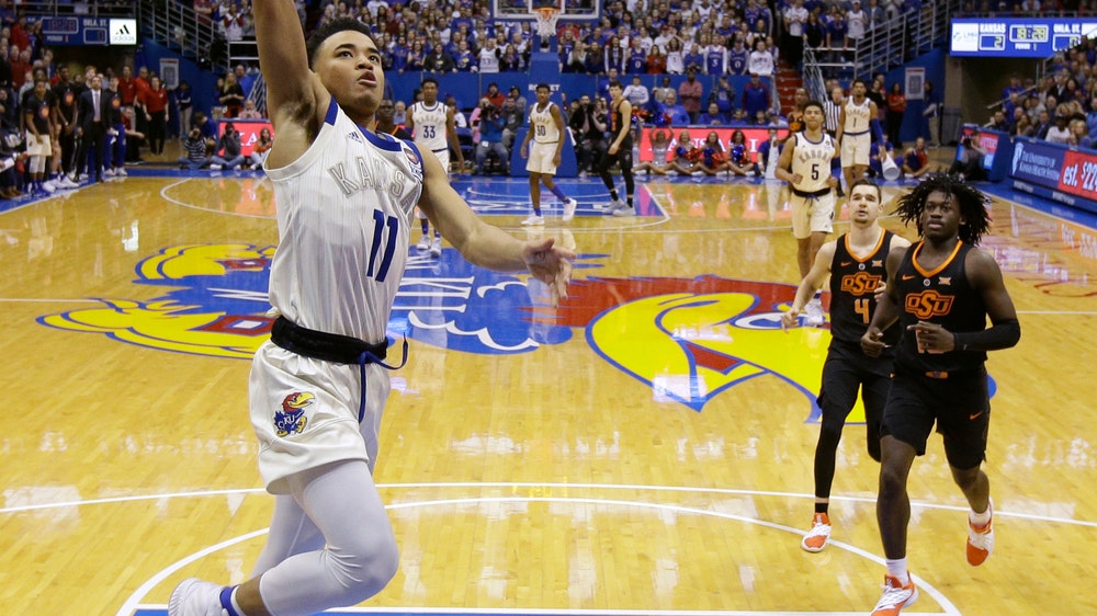 Lawson, Agbaji lift No. 13 Kansas past Oklahoma State, 84-72