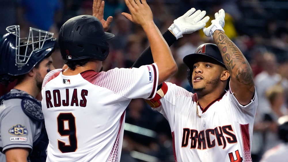 Rojas, Marte power D-backs past Padres 14-7