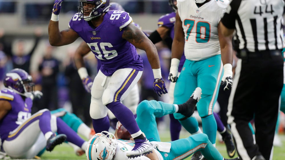 Vikings sack Tannehill 9 times as Dolphins take 41-17 loss
