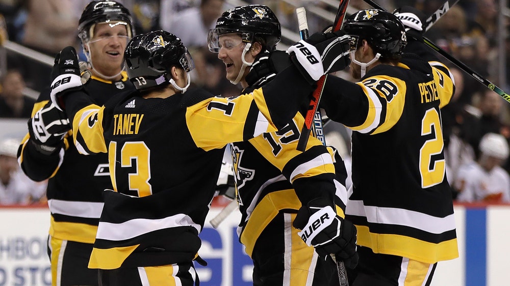 Guentzel scores in OT, Penguins beat Flames 3-2
