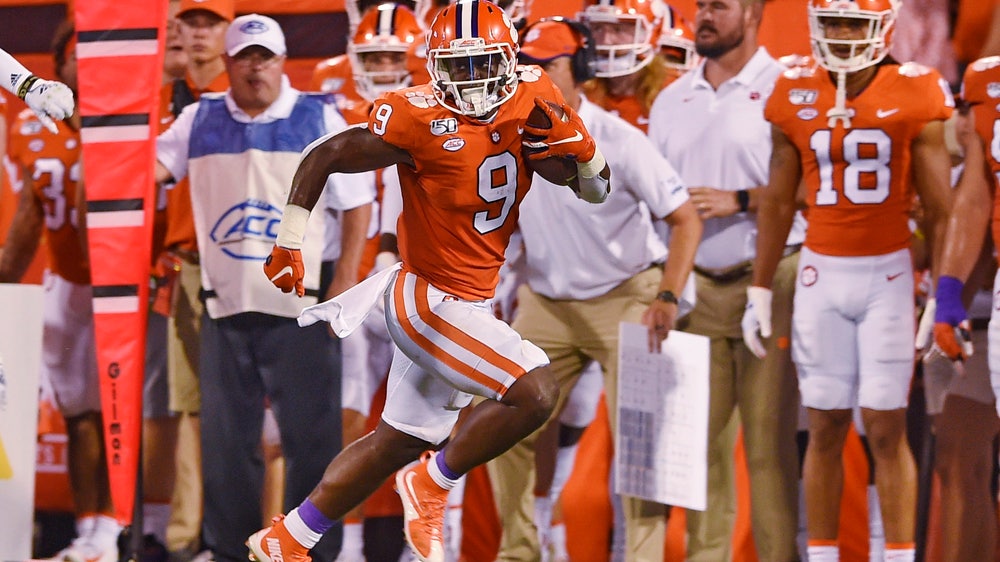 Etienne's 3 TDs lead No. 1 Clemson past Georgia Tech, 52-14