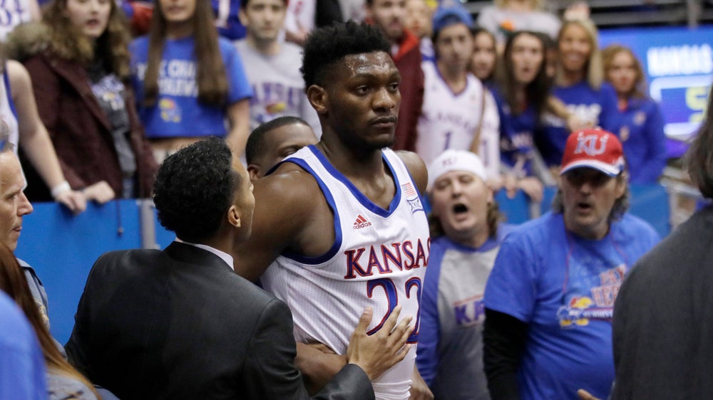 No. 3 Kansas' victory over Kansas State ends in wild brawl