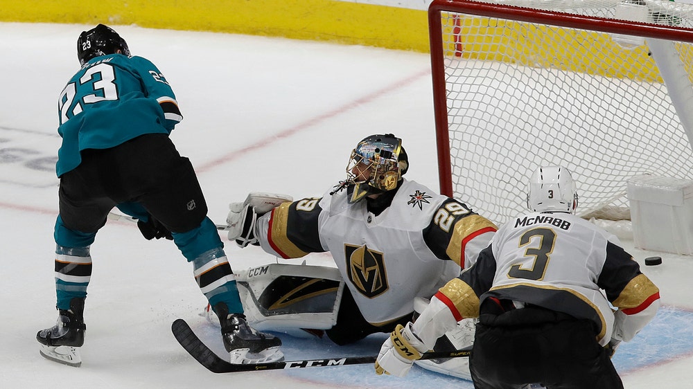 Sharks rally from down 3 in 3rd, beat Vegas in OT in Game 7