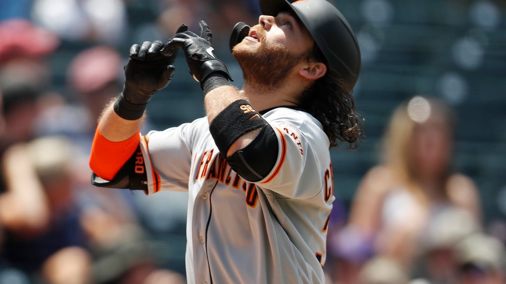 Crawford has 2 HRs, 8 RBIs as Giants overwhelm Rockies 19-2