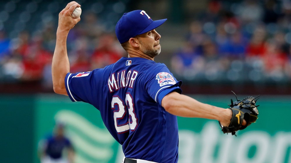 Minor’s 3-hitter is 1st career shutout, Rangers top Angels
