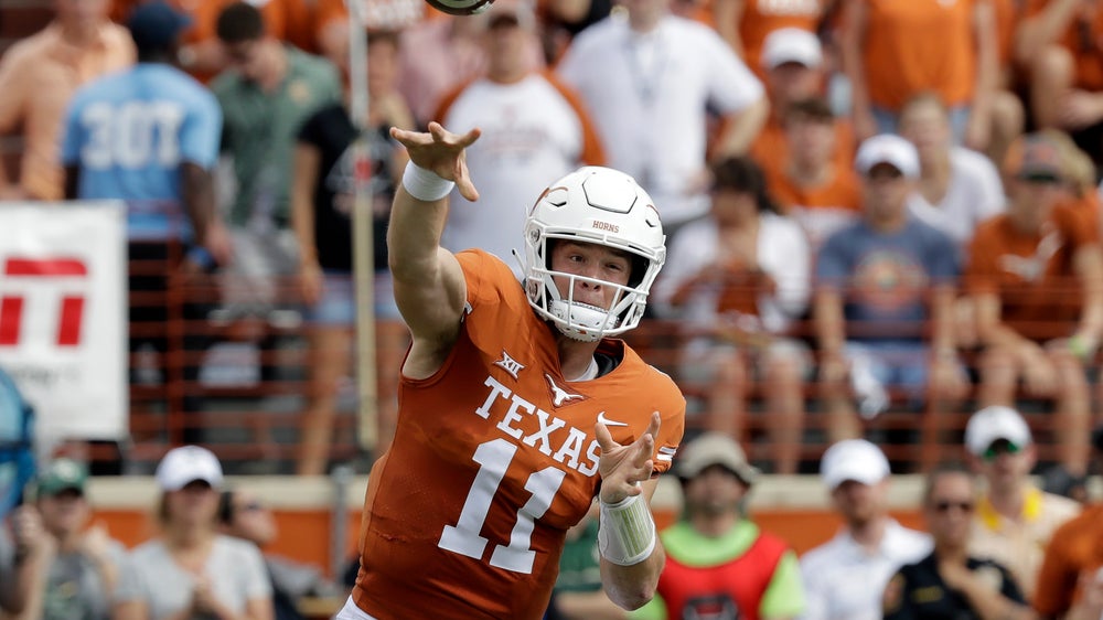 Texas QB Ehlinger leaves game with injury