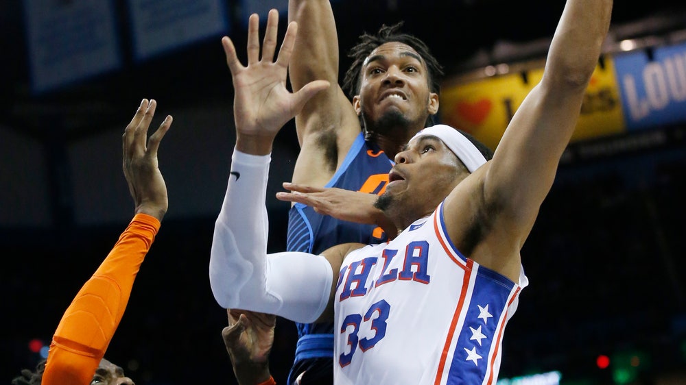 Harris, Simmons lead 76ers past Thunder, 108-104
