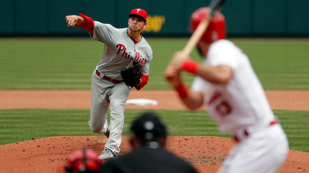 Eickhoff allows 3 hits in 8 innings, Phillies blank Cards