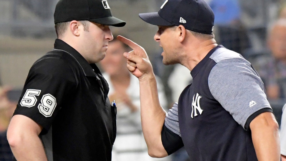 Yankees manager Boone suspended 1 game for nicking umpire