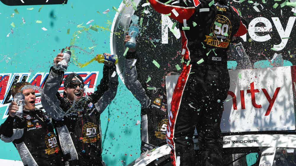 Reddick holds on for Xfinity win at Talladega Superspeedway