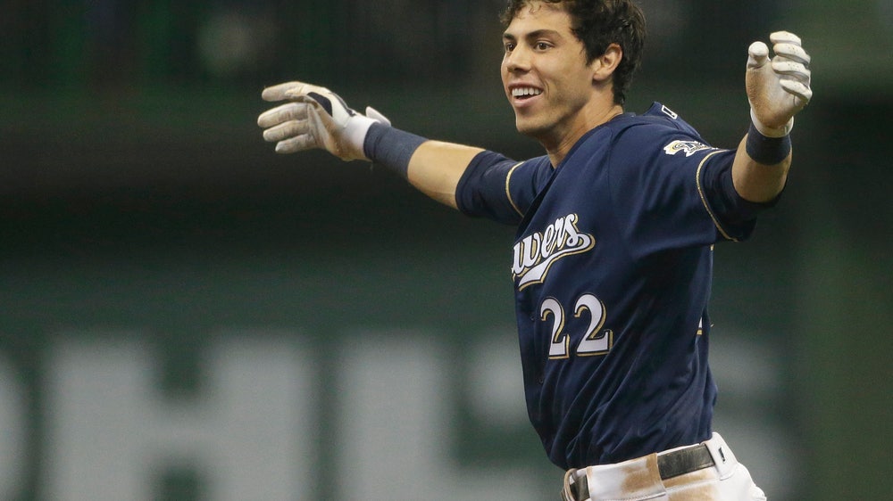 Yelich beats throw to 1st in 9th, Brewers beat Cubs 4-3
