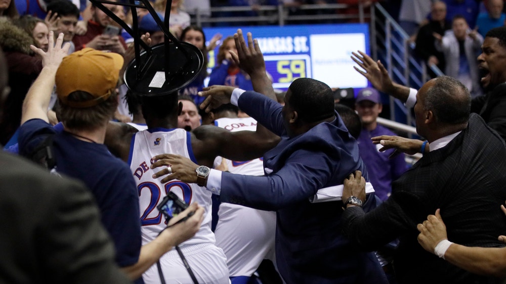 Big 12 suspends 4 players from KU-KSU brawl 25 games total