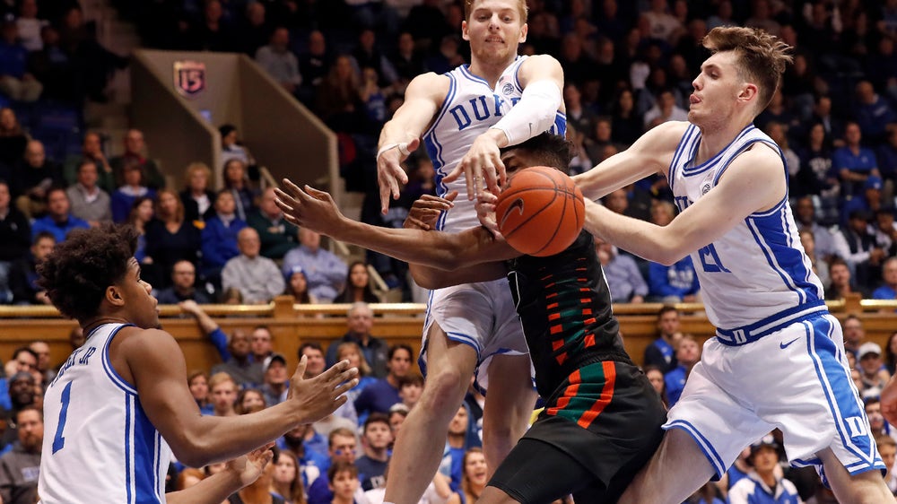 Hurt, No. 8 Duke end 2-game skid by beating Miami 89-59