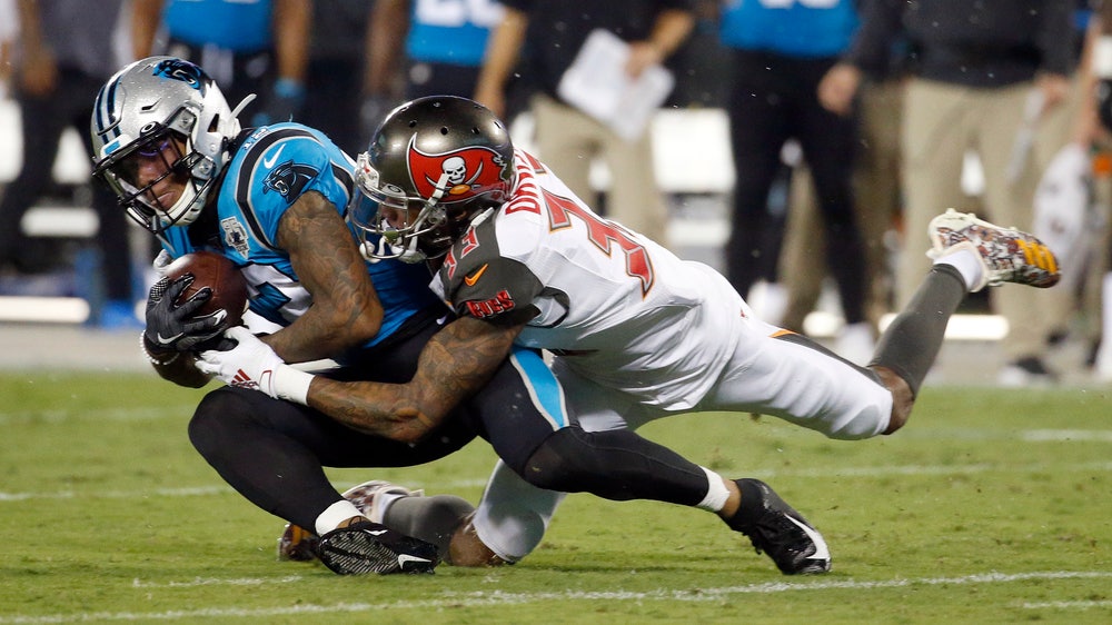 Buccaneers-Panthers resume after weather delay