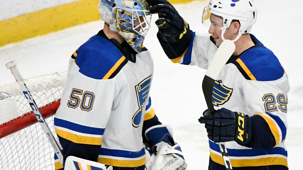Blues top Wild 3-0 for 3rd straight shutout, 10th win in row