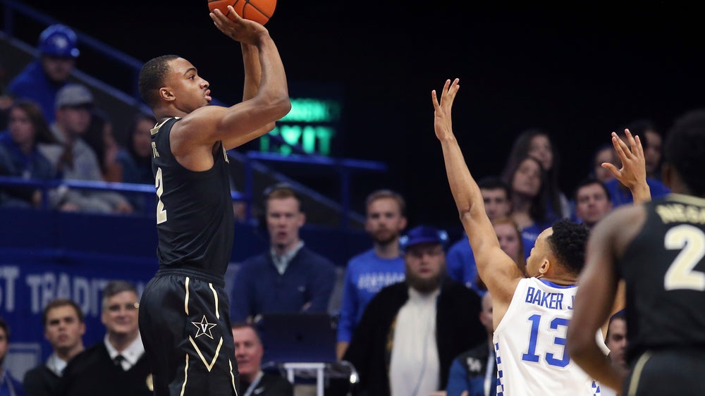 No. 18 Kentucky fights back again to top Vanderbilt 56-47