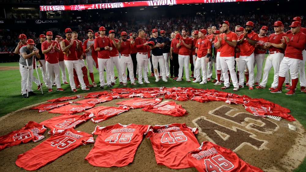 On his birthday, Angels put no-hitter ball in Skaggs' locker