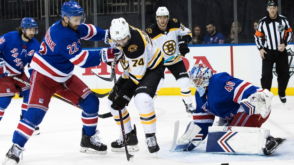 DeAngelo gets deciding goal in shootout, Rangers beat Bruins
