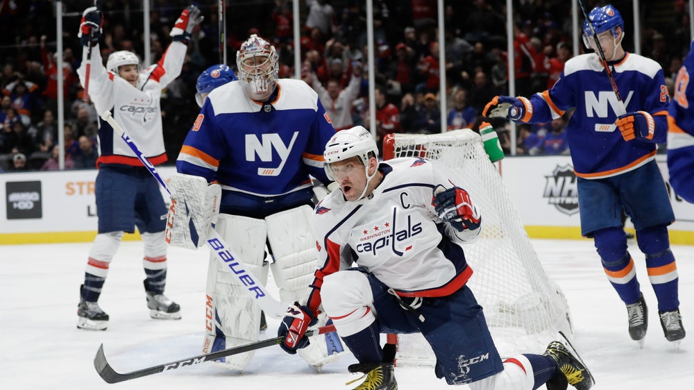 Ovechkin ties Yzerman for career goals; Caps top Isles 6-4