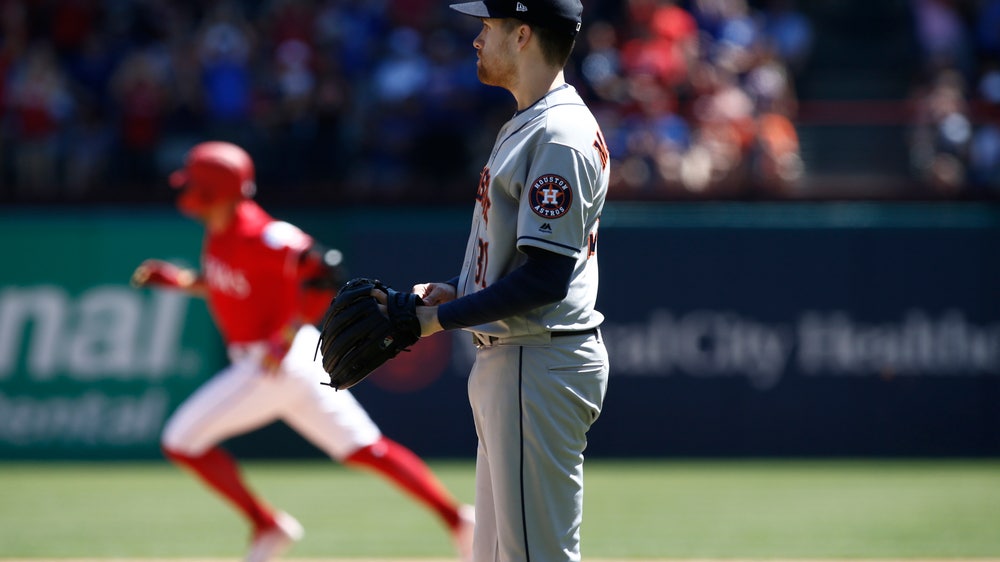 Gallo gets 1st sac fly, Rangers hold on to beat Astros 11-10