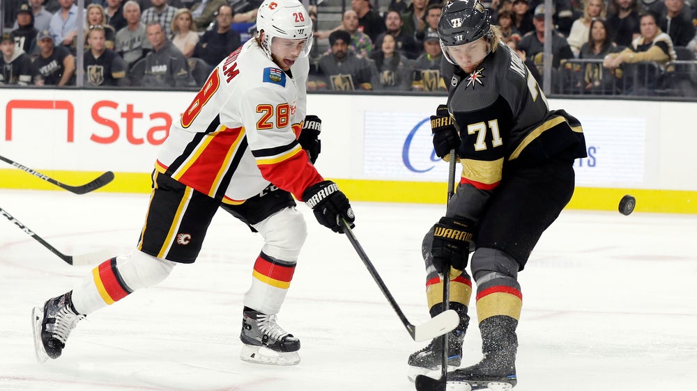 Karlsson, Fleury lead Golden Knights to 6-0 win over Flames