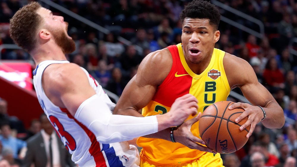 Giannis has 32 and 12 as Bucks hold off Pistons 107-104