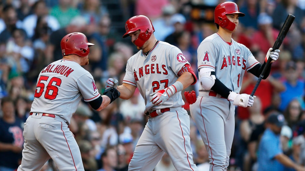 Trout hits 1st HR at Fenway, Angels rout Red Sox 12-4