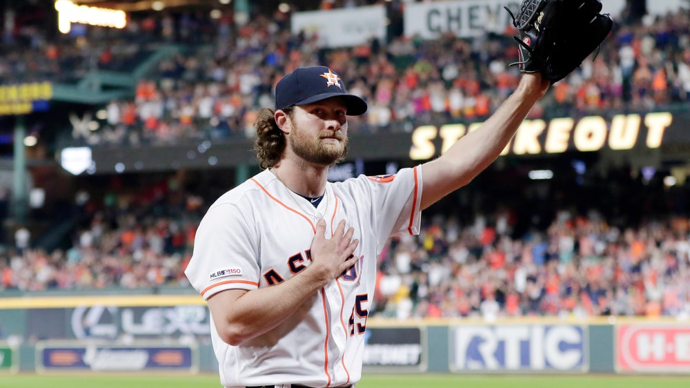 Cole reaches 300 Ks for season, Astros beat Rangers 3-2