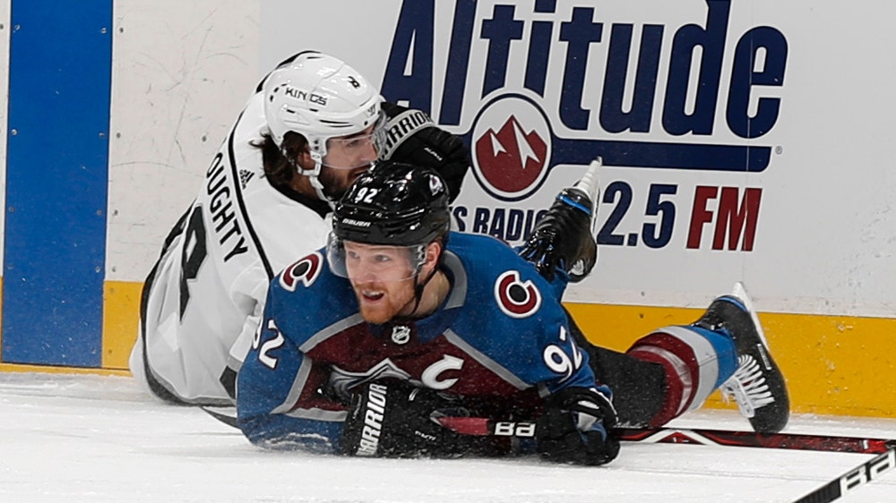 Avs tie franchise record with 6 goals in 2nd, rout Kings 7-1