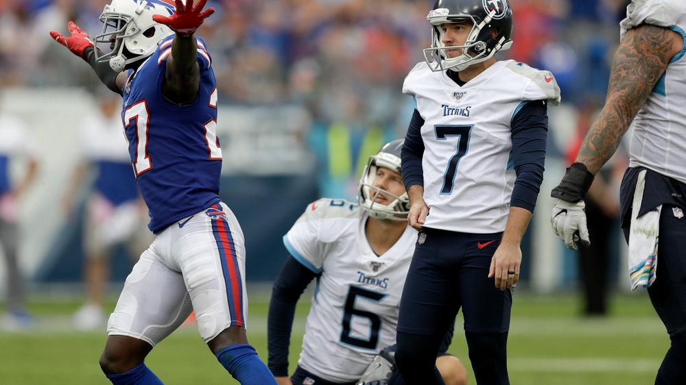 Titans' kicker misses 4 field goals in 14-7 loss to Bills