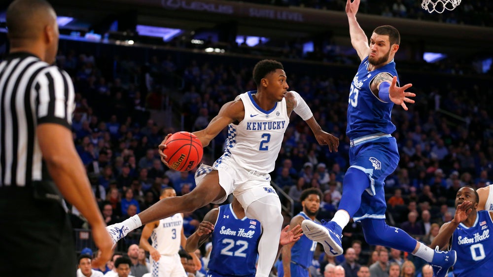 Seton Hall overcomes half-court shot to stun No. 9 Kentucky