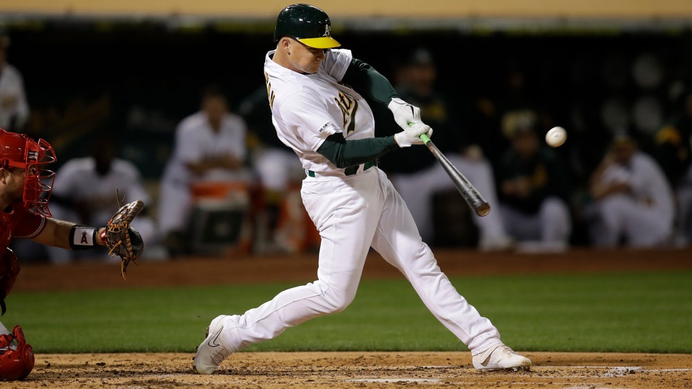 Seth Brown hits 2 triples as Athletics beat Angels 7-5
