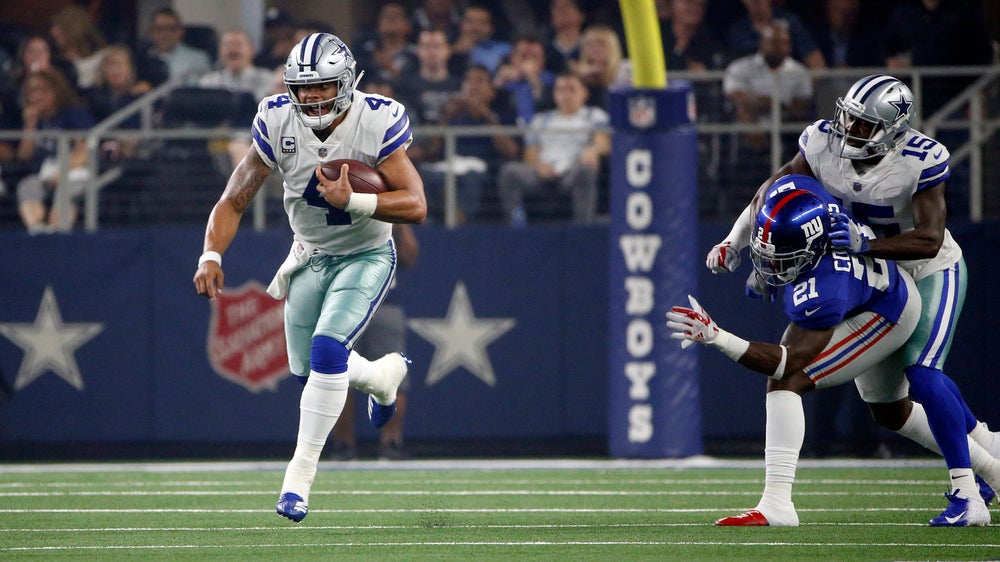 Cowboys see Prescott's runs as another way to help Elliott