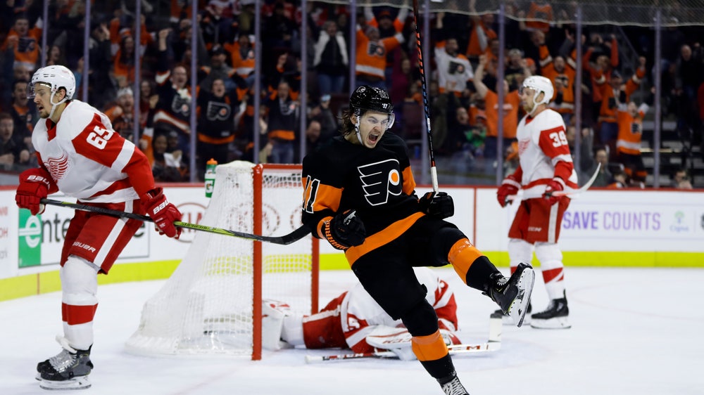 Konecny’s OT goal lifts Flyers past Red Wings 6-5