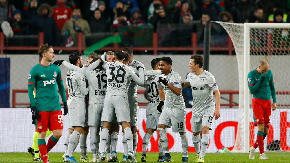 Leverkusen wins in Moscow to keep Champs League hopes alive