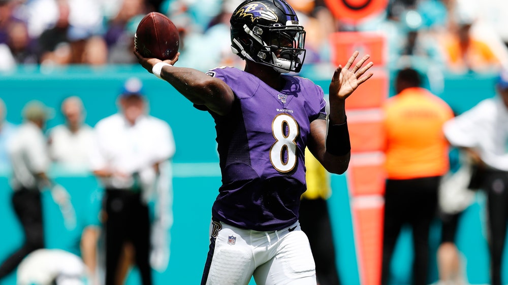 Jackson's 5 TD passes help Ravens drub Dolphins 59-10