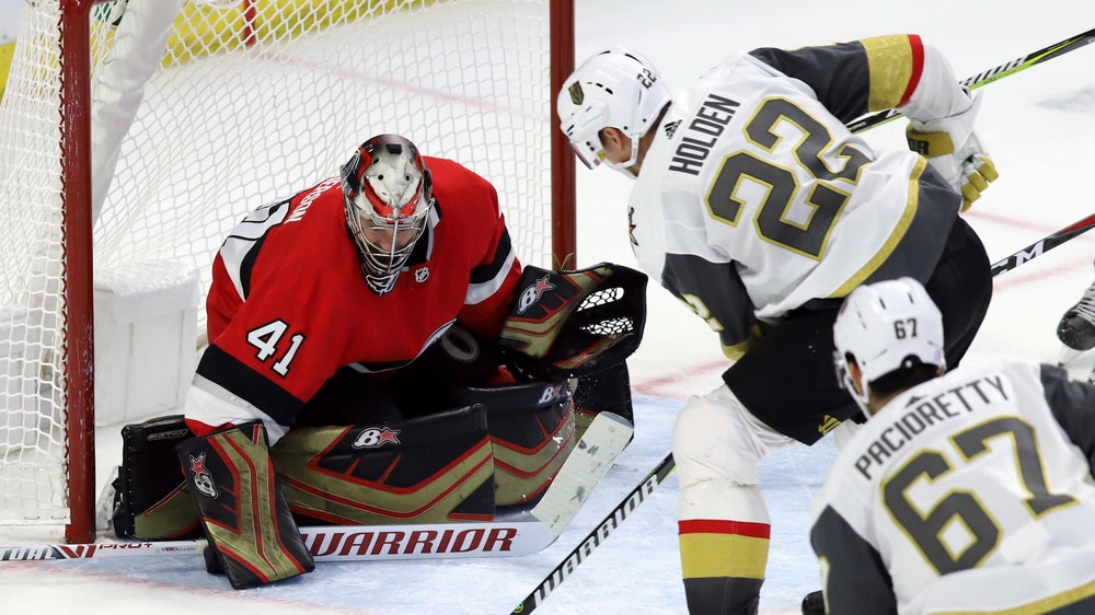 Carrier scores game-winner, Golden Knights top Senators 5-3