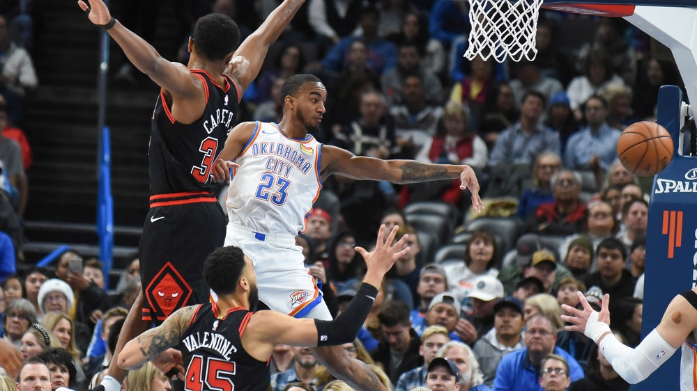 Paul hits 5 3s in fourth, Thunder rally past Bulls 109-106